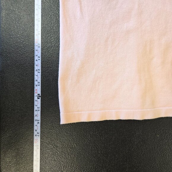 NWT Liz Claiborne Womens Pale Peach Puff Sleeve Knit Top L Soft Girl Office - Picture 8 of 8